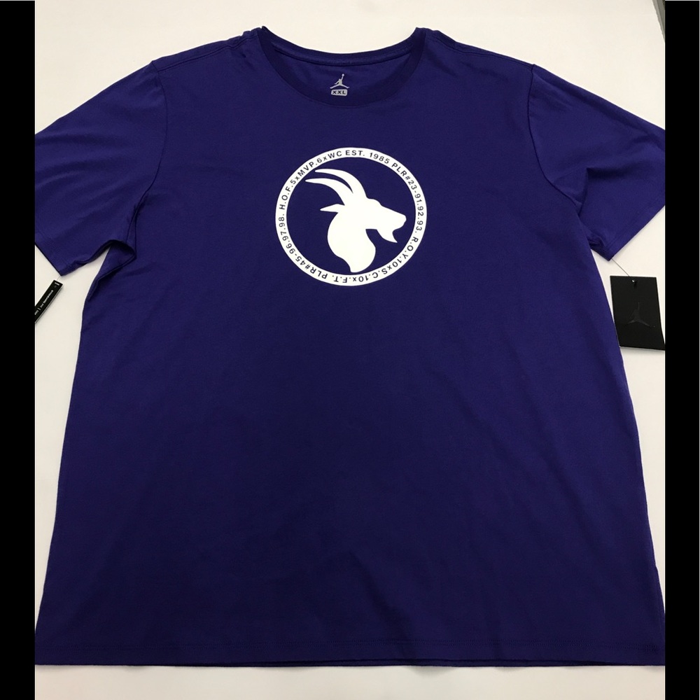 MENS NIKE JORDAN GOAT GREATEST 
LOGO TSHIRT